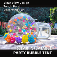 Casa de Juegos Inflable Transparente de PVC de 2 m de Diámetro - Carpa Burbuja Inflable Transparente