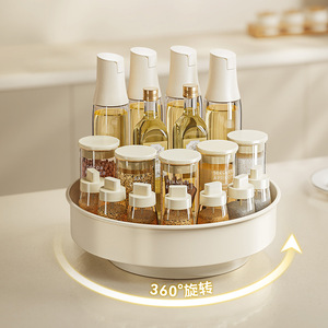 Rotating Spice Rack With Airtight Jars For Desktop And Wall Mount Kitchen Storage L Size - Product Image 1