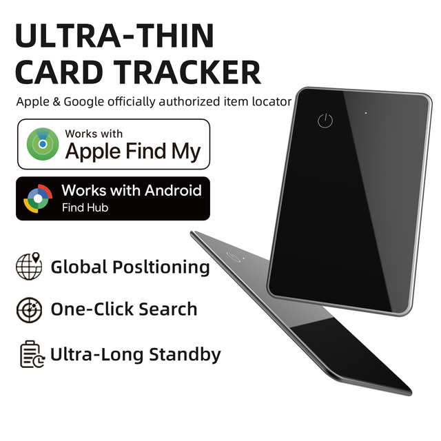 Smart Air Tag Wallet Card Android Find My Hub Device NFC Card Finder Locator GPS Tracker for iPhone Apple IOS Google Android