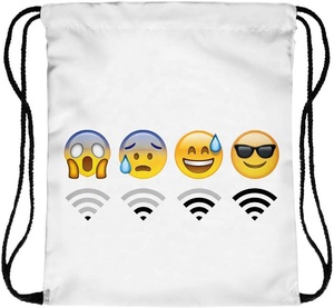 Logotipo personalizado Nylon Flat Promo Bolsas con cordón Bolsa con cordón de poliéster barato personalizado - Product Image 2