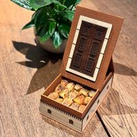 Boîte en bois magnétique en cuir pour fruits secs et friandises, cadeaux personnalisés, barre de chocolat, dessert, pâtisserie, emballage de luxe