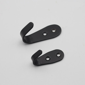 Crochets muraux O'Leeford en acier inoxydable noir, crochet simple, style moderne, résistant à la rouille, pour porte, chapeaux et manteaux, type d'installation - Product Image 1