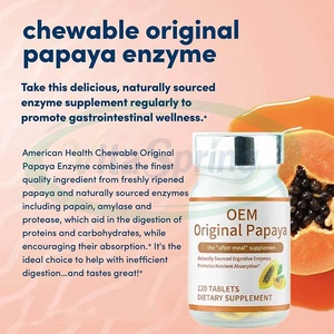 ASAP OEM Papaya Enzyme Plus Tabletas masticables Suplemento Original Papaya Enzyme Tabletas masticables - Product Image 2
