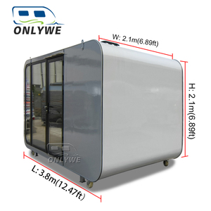 ONLYWE Case Container Piccole, <span class=keywords><strong>Casa</strong></span> Mobile su Ruote con 2 Camere da Letto, Tiny House in Vendita <span class=keywords><strong>Vicino</strong></span> a Me, <span class=keywords><strong>Casa</strong></span> Modulare Moderna per Hotel - Product Image 3