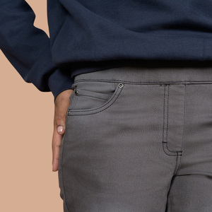 Jeggings stretch ajustés pour femme en coton doux – Fournisseur en gros de jeggings slim à enfiler pour femme en promotion - Product Image 3