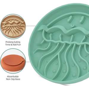 Durevole BPA-Free Silicone lento alimentatore ciotola per animali domestici moderna meduse a forma di ciotola automatica cibo per cani - Product Image 4