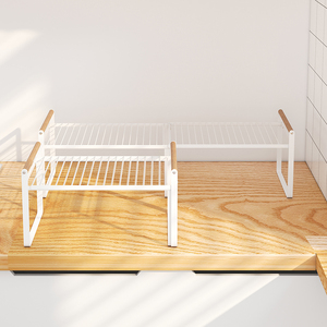 Estante de cocina extensible, organizador de metal apilable, estante de almacenamiento de alambre de almacén - Product Image 6