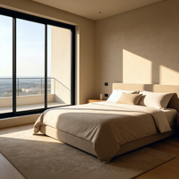 Ventanas Corredizas Horizontales Fijas de Aleación de Aluminio Personalizadas GREATMEN, Doble Acristalamiento, Aislamiento Térmico, Insonorizadas, para Cocina y Baño