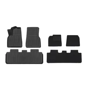 Heavy Duty Floor Mats for Tesla Model 5-Seat Accessories All Weather Front Rear Cargo Liner Mat