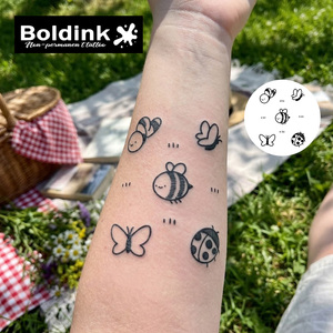 Tatuaje Temporal <span class=keywords><strong>de</strong></span> Tinta Jagua, Diseño <span class=keywords><strong>de</strong></span> Insectos Kawaii Realistas, Resistente al Agua, Larga Duración (2 Semanas), Personalizado por Boldink - Product Image 3