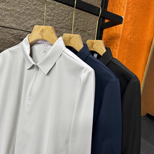 <span class=keywords><strong>Polo</strong></span> sportiva da <span class=keywords><strong>uomo</strong></span> a maniche lunghe di alta qualità con mezza zip, per attività all'aperto, con fodera spazzolata termoisolante, 100% poliestere - Product Image 2