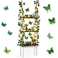 Étagère de rangement bohème en corde de chanvre faite à la main pour guirlande lumineuse et pot de fleurs