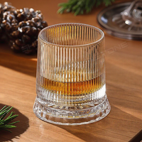 Shunstone Verres à vin en relief personnalisés Verre à whisky rotatif Tumbler Rock Spinning Verre à whisky pour les amateurs de whisky