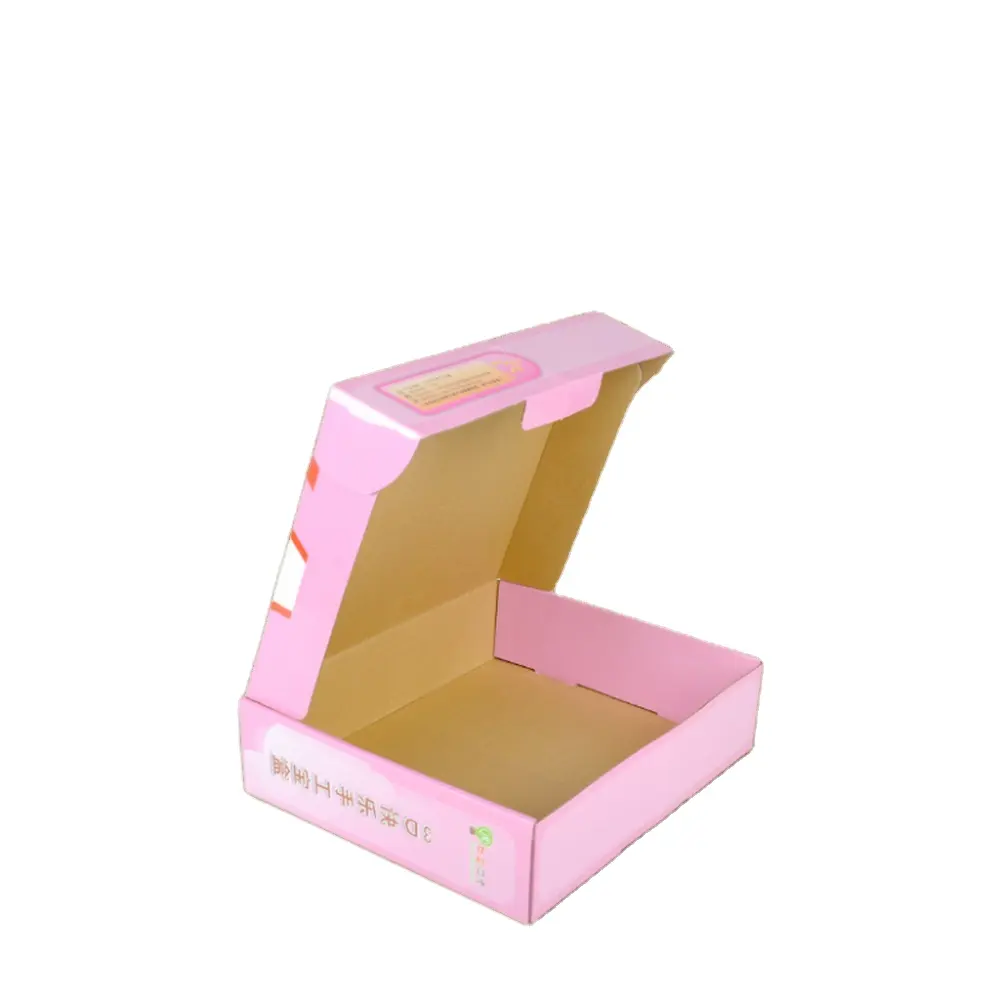 Großhandel Custom Stamped Printed Pink Wellpappe Faltbarer Mailer Versand karton Recycelbare Papier box für die Post zustellung