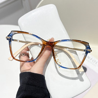Nouvelles lunettes photochromiques anti-lumière bleue à monture large et tendance pour adultes, montures artistiques unisexes