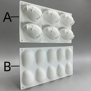 Mango Mousse Cake <b>Silicone</b> Mold 6 Cavity High Temperature Resistant <b>Baking</b> Tool Commercial Use - Product Image 2