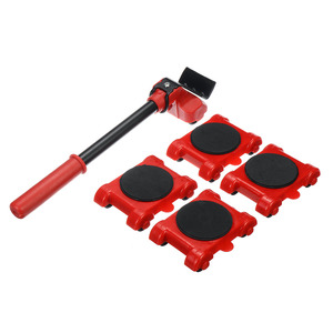 Juego de Herramientas para Mover Muebles, 4 Rodillos + 1 Barra con Ruedas, Elevador de Muebles Resistente para Levantar Muebles - Product Image 1