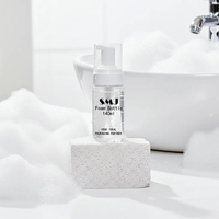 Flacon de lotion cosmétique 250 ml, flacon de lavage corporel transparent en plastique PET 60 ml, flacon de mousse nettoyante pour le visage vide 80 ml