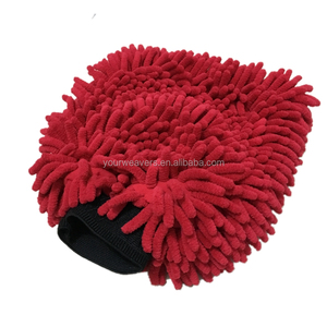 ผ้าคลุมรถไมโครไฟเบอร์ 17x25 ซม.ทนทานทําความสะอาดขัด Chenille ไมโครไฟเบอร์ถุงมือทําความสะอาดรถยนต์สําหรับรถรายละเอียดอัตโนมัติ - Product Image 3