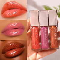 Base de rouge à lèvres transparente en gros, végétalienne, hydratante, liquide, teintée, pour gloss à lèvres, cosmétique à marque privée