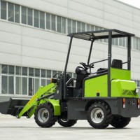 Mini Caricatore a Ruote a Batteria con Benna Idraulica Compatta e Trazione Integrale per Uso Agricolo