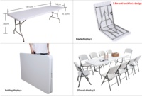 Table d'événement pliable portable avec poignée de transport pour les environnements de scène, les activités de plein air, les expositions, la mise en place temporaire, le soutien en coulisses