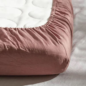 Hot Bán Bé Bông Tấm Hoa Dệt Kim Cot Giường Được Trang Bị Tấm 200TC Bộ Đồ Giường Chống Thấm Nước Cho Trẻ Em 'Giường Cũi Màu Sắc Đồng Bằng - Product Image 4