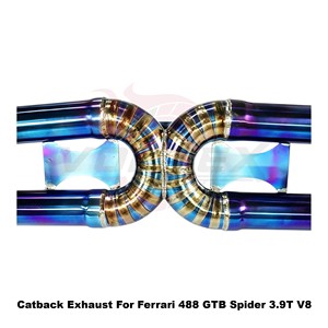 Vortex Electronic Valved Titanium Exhaust Pipe System for Ferrari 488 GTB Spider 3.9T V8 Performance Sound System <b>Kit</b> - Product Image 5