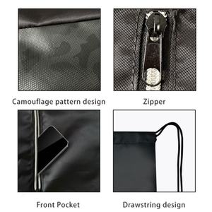 Bolsa Deportiva Multifuncional Personalizada Unisex de Moda, Impermeable, de Poliéster, con Cordón, Correa de Cuerda, Bolsillo Interior con Ranura, Promocional, para Gimnasio - Product Image 4