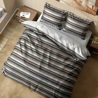 Parure de lit en polyester imprimé à rayures, housse de couette et taies d'oreiller, ensemble de literie 3 pièces, textile de maison moderne pour chambre à coucher, vente en gros, personnalisable