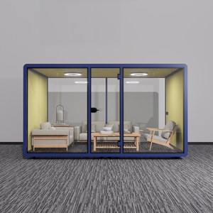 Cabine insonorisée colorée de la série Business pour la préparation aux entretiens d'embauche, la révision de CV et les discussions - Product Image 3