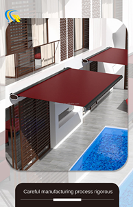 Vente en gros et à prix abordable Auvent à bras pliant pour terrasse extérieure Auvents <span class=keywords><strong>de</strong></span> <span class=keywords><strong>toit</strong></span> pour échafaudage télescopique manuel d'extérieur - Product Image 2