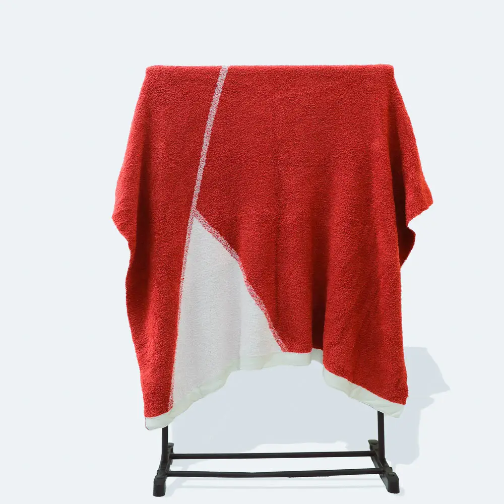 Burgundy pola abstrak katun selimut selimut selimut flanel hangat musim dingin AC queen tempat tidur kualitas tinggi