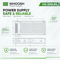 Alimentation à découpage HX-200LRS-12 12V 200W 16.7A haute efficacité pour écran LED intérieur et transformateur de driver