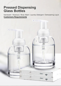 Thay Thế 250Ml 375Ml Phân Hủy Sinh Học Frosted Du Lịch Mỹ Phẩm Tay Xà Phòng Kem Dưỡng Da Lỏng Bê Tông Dispenser Chai Chai Thủy Tinh - Product Image 5