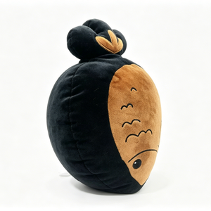 Customized Cute Sweet Potato Plush Pillow,Food Themed Stuffed Toy with Embroidered Face & Top Knot, Soft <b>Fluffy</b> Round <b>cushion</b> - Product Image 2