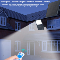 Reflector LED Solar para Exteriores de 40W 50W 60W, Impermeable, con Control Remoto, de Aluminio Fundido, para Jardín y Patio