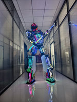 Costume de robot lumineux LED couleur pleine taille humaine pour événements en boîte de nuit, festivals, spectacles sur scène, cosplay