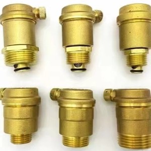 Válvula de ventilación automática de latón DN15 DN20 DN25 roscada para tuberías de calefacción y calefacción por suelo radiante, montada en la pared, de forma redonda - Product Image 1
