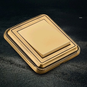 Multiprise murale double à bascule en laiton antique 86, style rétro, pour villa, panneau en cuivre, Royaume-Uni, Arabie Saoudite, Roumanie, Émirats arabes unis - Product Image 5