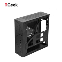 Boîtier Mini ITX RGeek C03 de haute qualité et économique, châssis pour mini PC avec 2 ports USB 2.0, ports audio entrée/sortie et support PC