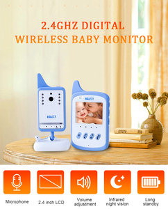 Màn Hình Lcd Không Dây 2.4G Mini Dễ Thương Màn Hình Trẻ Em Hai Chiều Và Âm Thanh Với Máy Ảnh Kỹ Thuật Số - Product Image 5
