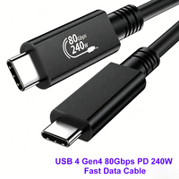 Câble de charge rapide USB4 C vers C Saihunt en gros, 240W PD, transfert de données 80 Gbps, compatible Thunderbolt 5, 0,3 m, 0,5 m, 0,8 m