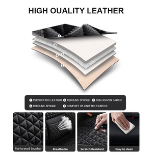 Fundas de Asiento de Cuero de Lujo para Automóvil, Color Personalizado, con Soporte Lumbar, Accesorio Universal para Estados Unidos, Transpirables y Protectoras - Product Image 5