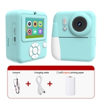 Kamera Printer Mini Multifungsi untuk Anak, Kamera Cetak Thermal Lensa Ganda Depan Belakang, Kamera Anak untuk Mainan Edukasi Grosir