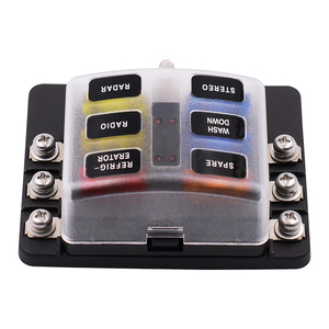 Caja de fusibles Universal <span class=keywords><strong>para</strong></span> <span class=keywords><strong>coche</strong></span>, caja de fusibles con 6 ranuras, ATO, ATC, 12V, marino, 12 vías - Product Image 4