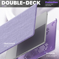 Usine en gros violet tissu ordinateur portable étui de protection pour nouveau Mac Book Air 13.6 2022/2024 M2 A2681/M3 A3113