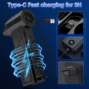 Ventilateur Souffleur d'Air Portable Sans Lames Haute Vitesse 8000mAh, Collecteur d'Air 135000RPM, Moteur Turbo Sans Balais, Alimentation USB - Vente Chaude - Product Image 6