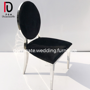 2020 benzersiz tasarım ziyafet kullanılan değiştirilebilir geri altın paslanmaz çelik düğün sandalyesi - Product Image 2