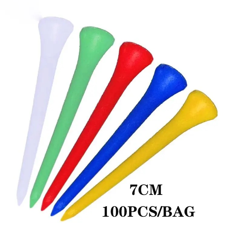 Custom 2 3/4" Professional Natural Wood Golf Tees Pack of 100pcs Multiple Colors OEM Customized Logo